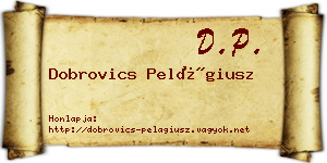 Dobrovics Pelágiusz névjegykártya